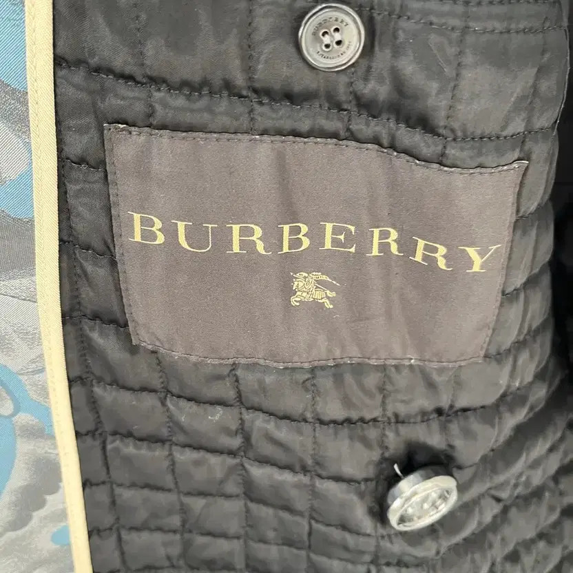 Burberry Prosum Blue-Grey Leaf Pattern Trench Coat - image 6