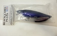 Black Label Plugs 1.5 oz Hand Carved Outkast Lure Purple / Black NOS