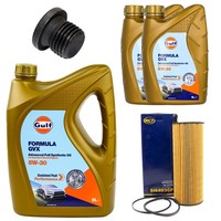 MotoröL Filter Set Gulf Formula GVX 5W-30 7 Liter + Schraube FüR Audi A4 A5 Q5