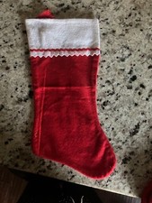 Christmas Stockings Red Felt Lot of 6