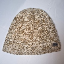 The North Face Cable Knit Beanie Hat Cream Tan Marled Winter Cap One Size