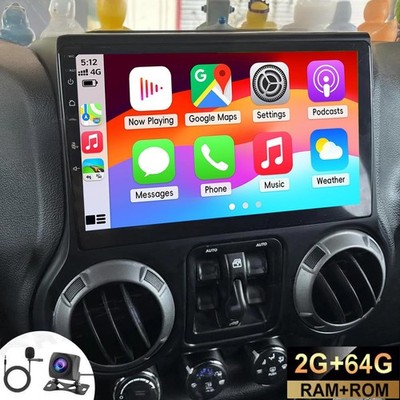 10.1'' Apple Carplay Android 12 For 2007-2017 Jeep Wrangler JK Radio GPS Navi FM