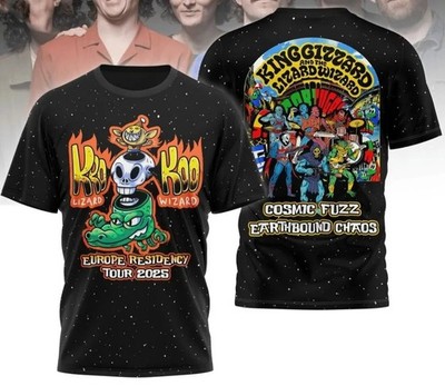 King Gizzard and the Lizard Wizard Tour 2025 3D SHIRT All sizes   All Size Shir