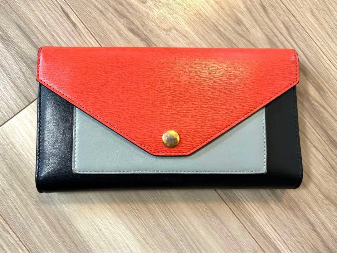 CELINE Long Wallet Trifold Multi-Function Damaged… - image 1