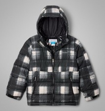 Columbia Youth Pike Lake II Printed Hooded Jacket Chalk Omblur Tonal Small NWT