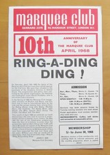 MARQUEE Flyer Handbill April 1968 The Who, Jeff Beck, Fleetwood Mac, Jethro Tull