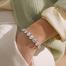 Zirkonia Tennis Armband Kristall Ketten Kessel Brautschmuck Statement Modisch