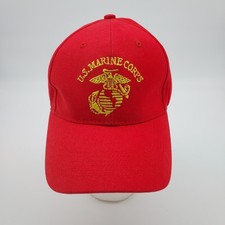 US Marine Corps Red Strapback Hat Cap