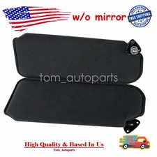 For 1993-2002 Chevy Camaro Pontiac Firebird Sun Visor Set Black Wo Mirror Pair