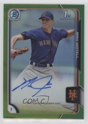 2015 Bowman Draft Chrome Pick Green Refractor 82/99 Max Wotell #BCA-MWO Auto 1b8