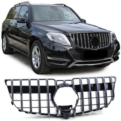 Sport Kühlergrill Schwarz Glanz Chrom für Mercedes GLK X204 Facelift 2012-2015