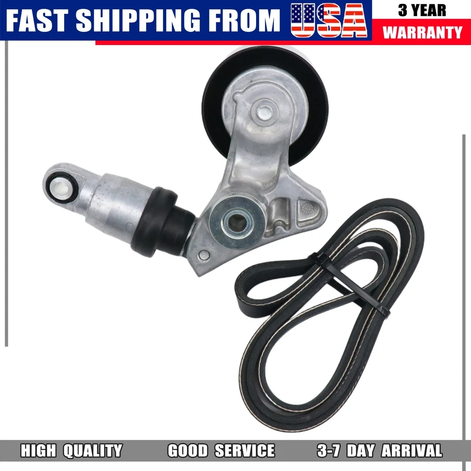 Serpentine Drive Belt Tensioner Pulley Kit For Honda Accord 2013-2017 Acura 3.5L - Изображение 3 из 4
