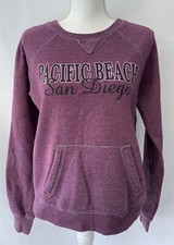 Purple Graphic Logo Sweatshirt with Pocket Size S