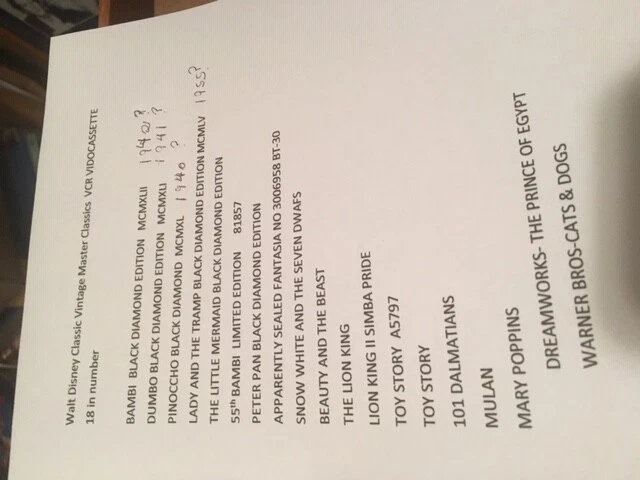 DVD clásico maestro vintage de Walt Disney -19 y diamante negro Foto 3 de 3