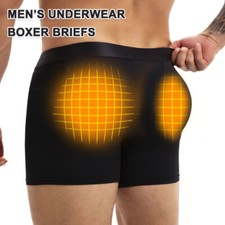 Padded Underwear Men Briefs Boxers Unified Pad Butt Lifter Booster Hip Enhancer