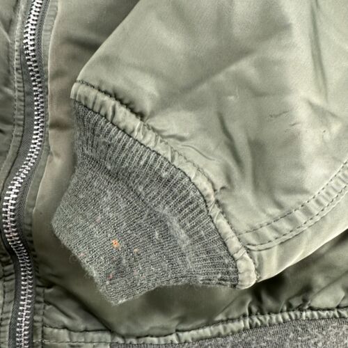 VINTAGE USAF Jacke Medium grün orange Bomber Flight MA 1 Alpha Industries 70er - Bild 3 von 24