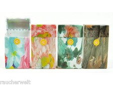 2er Set für 100 mm Zigaretten Box Dose Etui Case Blumen Design  Serie 331