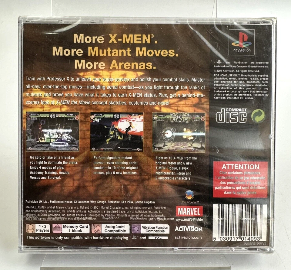 PS1 X-Men: Mutant Academy 2, New And Factory Sealed - Image 2 of 4