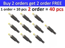10 pcs 1.7mm x 4.0mm Male DC Power Plug Socket Jack Connector