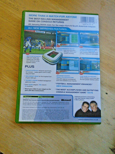 LMA Manager 2004 - Microsoft Xbox - PAL UK Exclusive - Complete - VGC - Picture 2 of 3