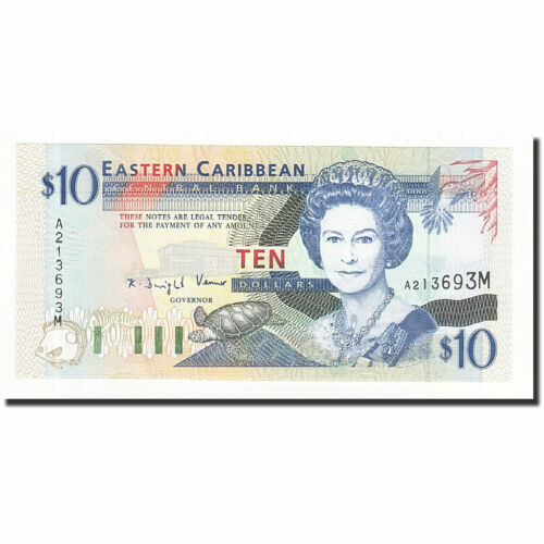 [#165308] Banknote, East Caribbean States, 10 Dollars, Undated (1994), KM:32m, U - Afbeelding 1 van 2