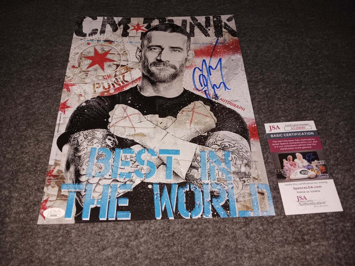 Cm Punk Signed 11x14 Jsa Wwe Best In The World | eBay