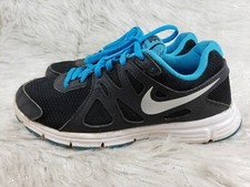 NIKE Revolution 2 555082-010 Black Blue Sneakers Size 5Y / 37.5