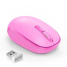Wireless Mouse for Laptop 2.4G Quiet Computer Mouse with USB Receiver 4 Butto...