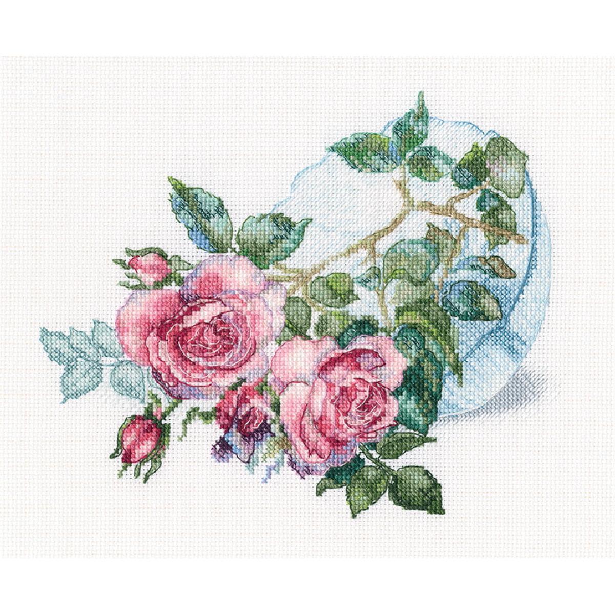 RTO counted Cross Stitch Kit ""Tender flower buds"" M808, 19.5x16 cm, DIY