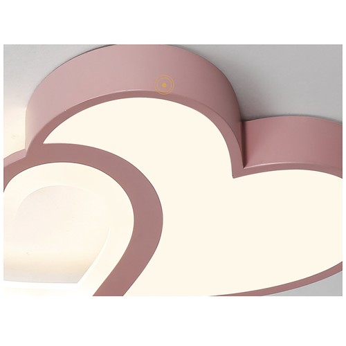 Plafoniera LED da 55 cm a Doppia Forma d'Amore, Dimmerabile, per Camera Matrimoni - Foto 8 di 10