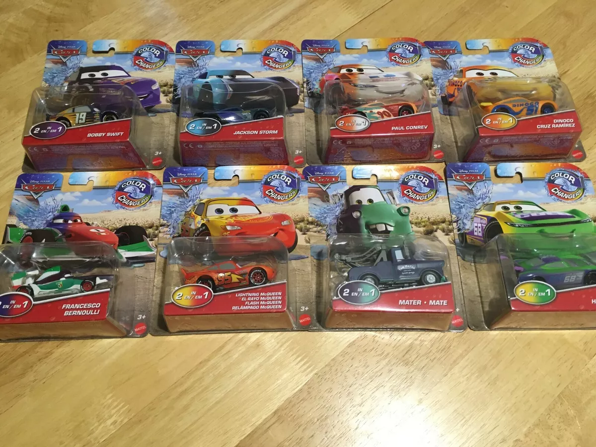 Disney Cars 3 - Relâmpago Mcqueen - DINOCO CRUZ RAMIREZ - JACKSON STORM - LIGHTNING  McQUEEN - BOBBY SWIFT - FABULOUS LIGHTNING McQUEEN Francesco Bernoulli