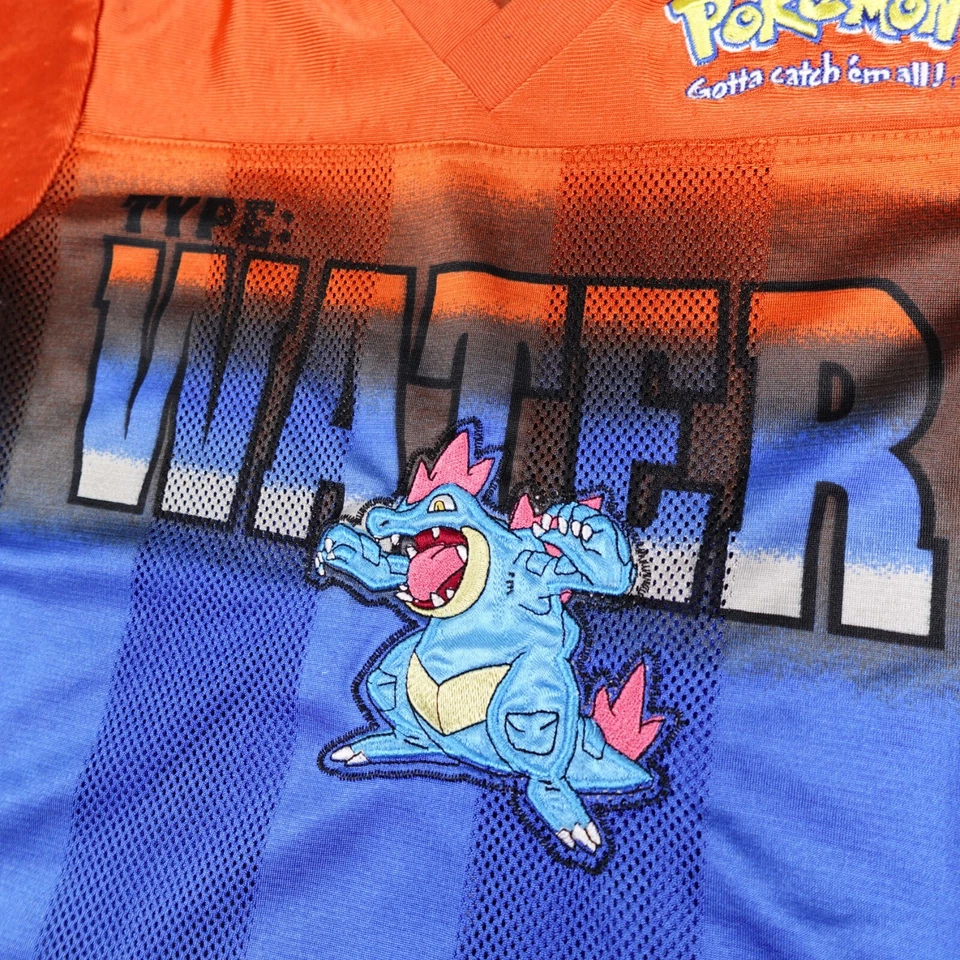 Camisa Pokémon De Colección Niños 4T 3T Naranja Feraligatr Totodile Anime Rara Juvenil Y2K Foto 4 de 4