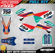 Custom graphics kit 6DS style Stickers to fit KTM EXC 2005 2006 models Decal kit