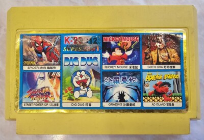 Vintage Video Game cartridge from 90's for 8 bit consoles Famicom, Dendy, Pegas
