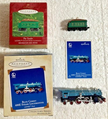 Hallmark Ornament~2000/02~ LIONEL ~ Blue Comet 400E Steam Locomotive + Tender