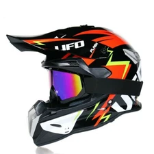 Full Face Motorcycle UFO Helmet Motocross Off Road Street Dirt Bike MX MTV - DOT