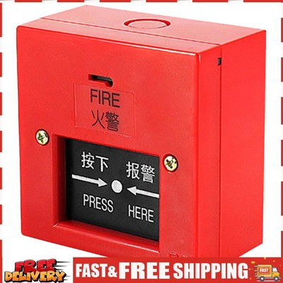 4 Inch Manual Call Point Fire Alarm Resettable Metal Fire Control AC 220V 100db 