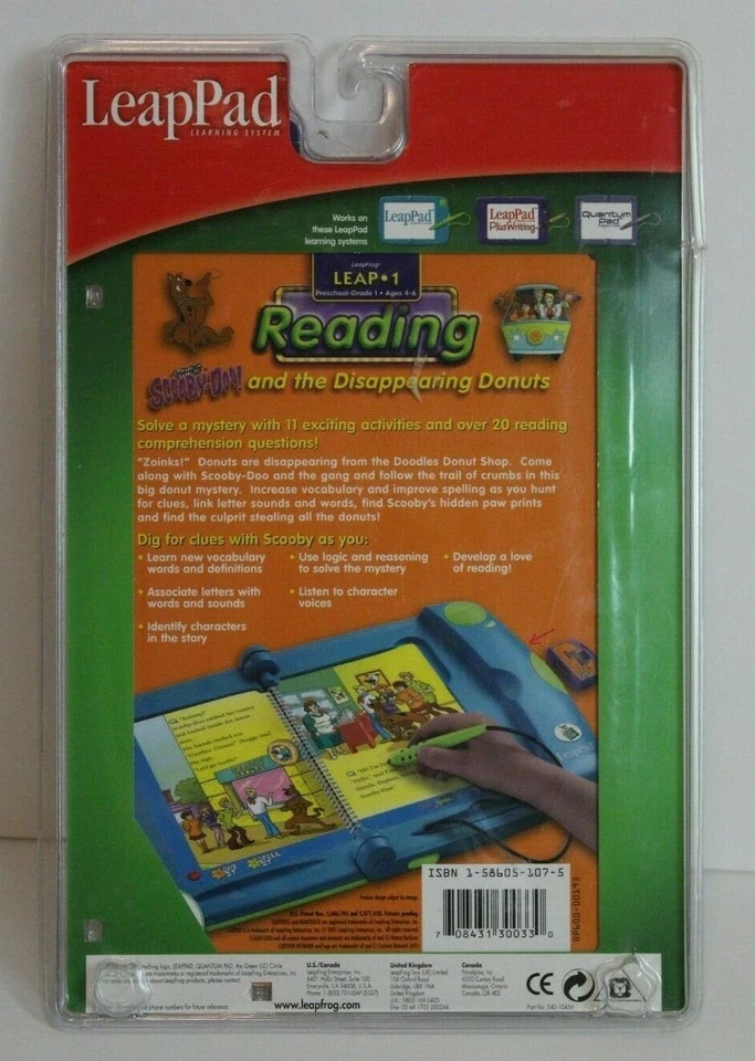 LeapPad Leapfrog Leap1 Reading Scooby Doo and the Disappearing Donuts Ages 4-6 - Image 2 of 2