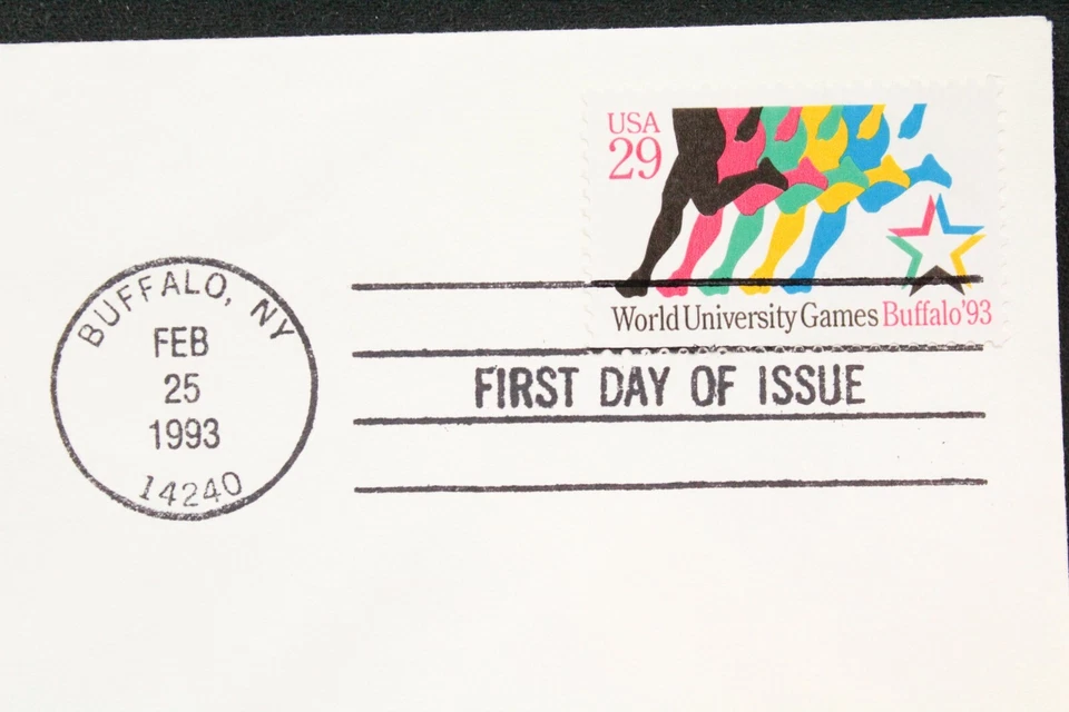 USPS FDC #2748 1993 29c World University Games Buffalo ArtCraft Cachet ST868 - Image 2 of 3