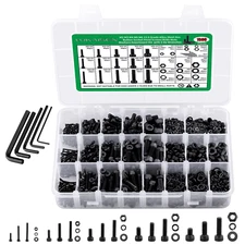 1500PCS Screws Nuts and Washers Assortment, M2 M3 M4 M5 M6 Hex Socket Head Cap M