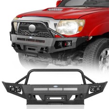Off-road Front Bumper Assembly Wwinch Plateled Lights For Toyota Tacoma 05-11