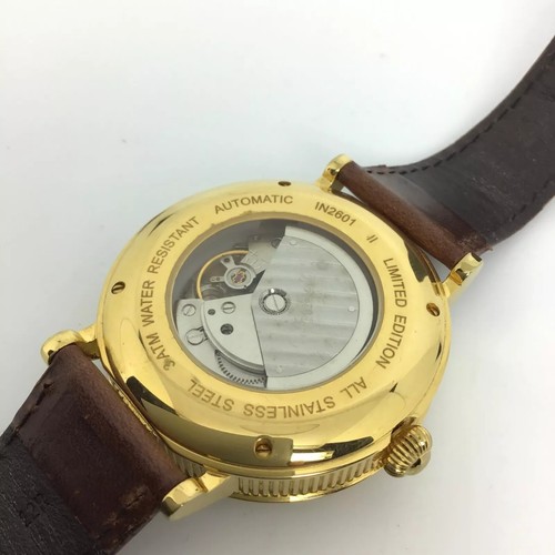 Ingersoll Automatic IN2601 Crazy Horse Gold Tone Men's Watch - Picture 9 of 12