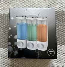 3 In 1 Shower Soap Dispenser Wall Mounted 3 Chamber, Soap Dispenser 300ml