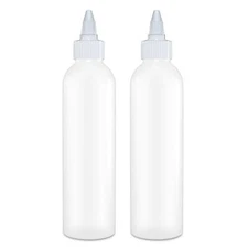 2 Pack 6oz Condiment Squeeze Bottles Empty Squirt Bottle for Ketchup Mustard