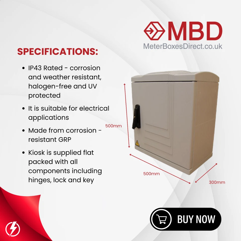 Electric Kiosk IP43 Rated (500x500x300mm) - Image 2 of 3