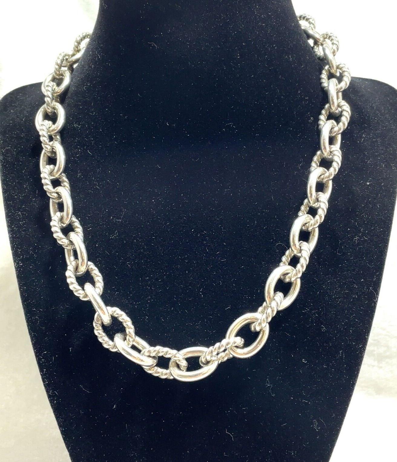 Carolyn Pollack Solid Sterling Silver Large Link … - image 1
