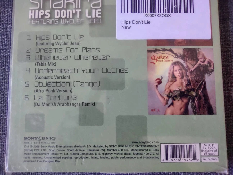 Shakira Hips Dont Lie 2006 India Sealed - Image 2 of 4