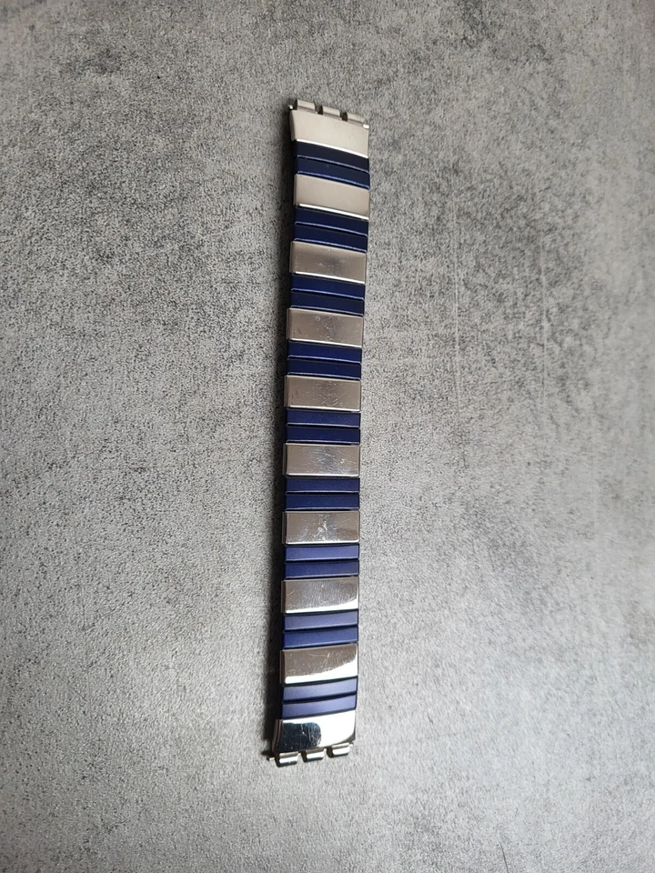 BRACELET DE MONTRE SWATCH METAL ELASTIQU 17entre corne 14cm a 25cm DE LONG ref21 - Photo 2/4