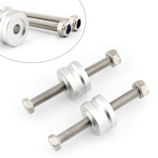 2x Morsetto adattatori alza manubrio adatto a Suzuki V-Strom DL1050 XT DL 1050 argento