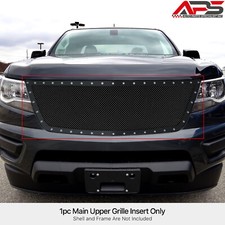 Fits 2015-2020 Chevy Colorado Stainless Steel Black Mesh Rivet Grille